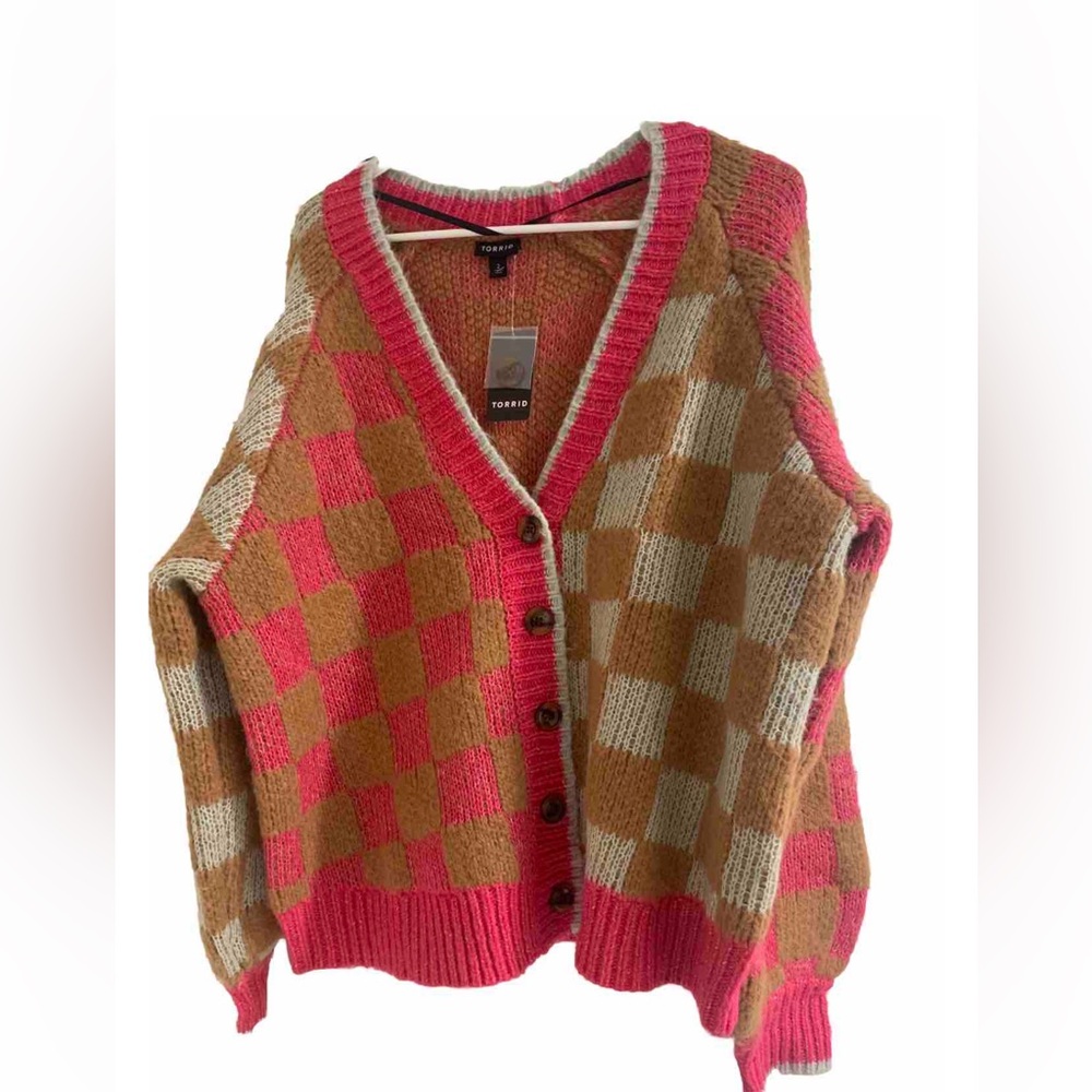 Torrid Chunky Cardigan V-Neck Button Front Sweater New with Tag Plus Size 2X